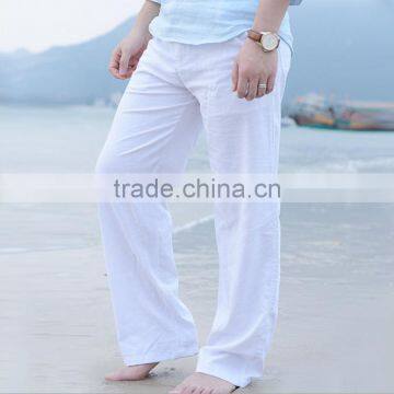 zm40308b plus size men loose linen pants pure color casual men sports trousers