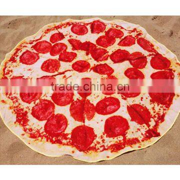 Pizza Printed Round Beach Towels