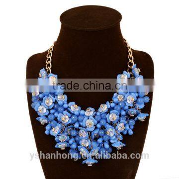 Western Style Luxury Fashion Necklace Candy Color Flower Jewellery photo-4