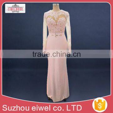 2017 China Manufacturer Customized Long Sleeve Lace Wedding Dress