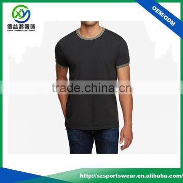 Custom made soft 100% cotton plain round neck t-shirt, men gym shirt