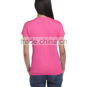 Wholesale Good Quality Pure Cotton Bulk Women Round Neck Plain t Shirt photo-2