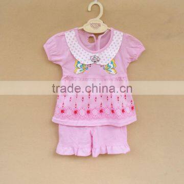 Wholesale Summer Cotton Printing Girls Kids t Shirt With Pants Set photo-2