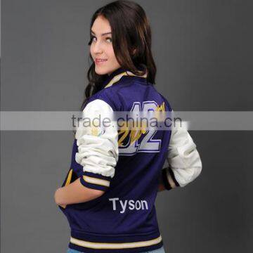 Custom Logo American Youth Size Jacket Letterman Varsity Baseball Women Jacket photo-3