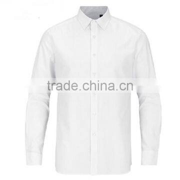 Wholesale plain white 100% cotton shirts for men classic men's suit shirts white