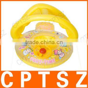 Inflatable Kids Baby Swim Float Boat With Sunshade Inflatable photo-2