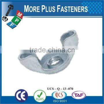 Made in Taiwan Brass Plated Coarse Thread Zinc Plating Steel Stamped Wing Nut photo-6