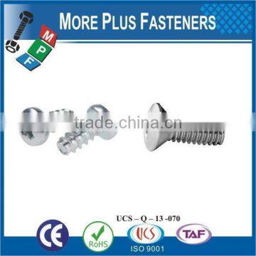 Taiwan M3 M12 M3-0.5 x 10mm DIN 965 Phillips Drive Flat Head Grade A2 Stainless Steel Machine Screw With Double Lock Washer photo-3