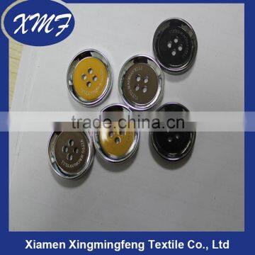 Custom logo laser resin coating button