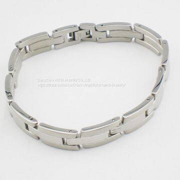 Stainless Steel Alloy Fashion Charm Bracelet Silver Plated