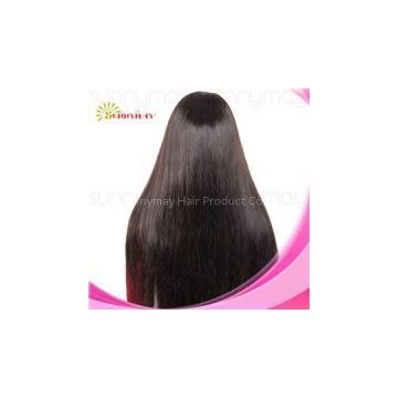 Sunnymay Unprocessed Raw Side Parting Silk Straight Malaysian Virgin Remy Lace Front Human Hair Wigs