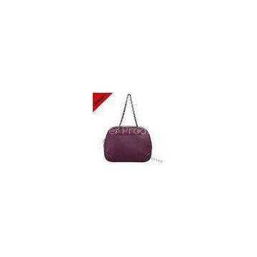 Customized logo Pebbled Leather Chain Shoulder bags Purple / designer leather handbags