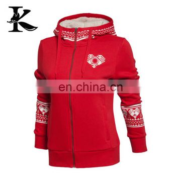 Custom fashion ladies warm casual hoodies