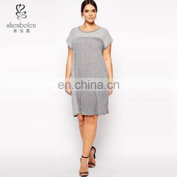 Plus Size Carmakoma Contrast Color Block Jersey T shirt Dress for women