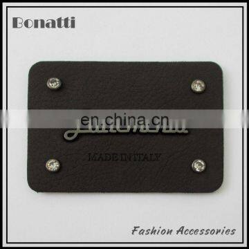 pu leather labels for garment and bags