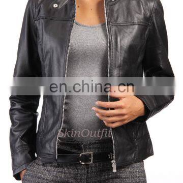 Genuine Sheepskin Leather Jacket for women