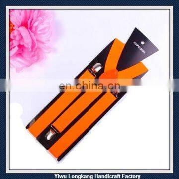 Yiwu fashion Unisex Slim Adjustable Y-Shape Clip-on Braces suspenders