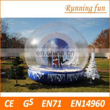 Outdoor decorations inflatable human size snow globe, giant inflatable snow globe