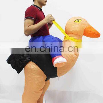 HI CE best selling cheap inflatable costume for adults ostrich ride on animal toy costume