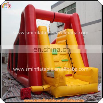 Funny inflatable sport games,large outdoor inflatable rope way,inflatable zip line slide for kids and adult