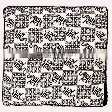 Indian Handmade Elephant Mandala Floor Pouf Cover Cheapest Cushions Handmade Dog Bed Cover photo-3