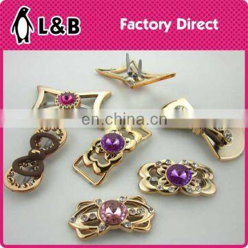 sheap lady shoe decorative flower pattern plastic rhinestone shoe ornaments