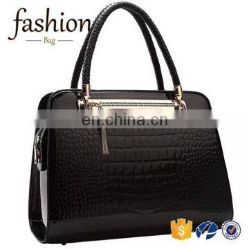CR export more than 20 countries fashion designer crocodile skin classic black leather bag