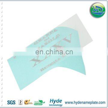 Silver Metal Transfer Stickers Electroformed Custom Cheap Metallic Sticker Label With Self Adhesive
