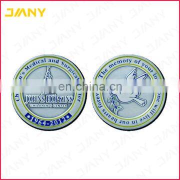 Customized Design Metal Antique Plated Silver Challenge Coins