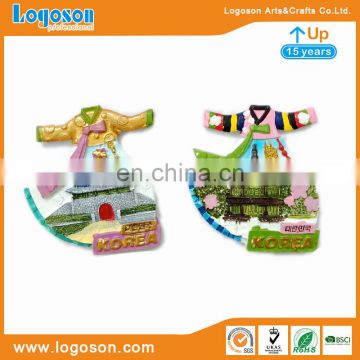 Top Quality Custom Korean Hanbok Souvenirs Polyresin Fridge Magnet Sticker