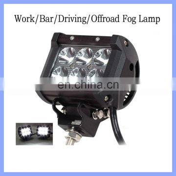 4 Inch 18W Indicators Motorcycle Driving Boat Car Tractor Truck LED Work Light Bar Lamp