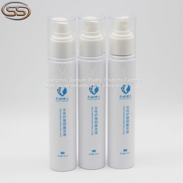 Screen Printing Handling 100ml Plastic Cosmetic Spray Lotion Pump Bottle