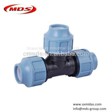 China leading supplier of pp compression pipe fittings equal tee