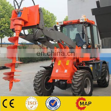 Mini loader with post hole digger