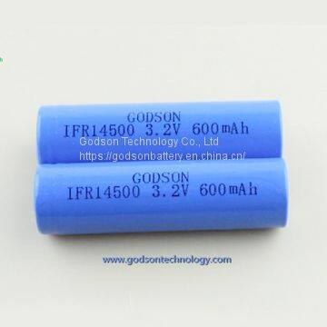 LiFePO4 IFR14500 3.2V 600mAh