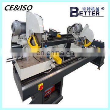 High quality UPVC window profile cutting saw with two head