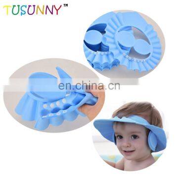 Safe Shampoo Bath Cap Soft Adjustable Visor Child Baby Shower Cap photo-2