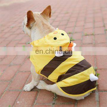 New Design Fashion Waterproof Little Bee Luxury Pet Dog Yellow Rain Coat Raincoat Outfit photo-4