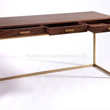 Danish Design Wooden Office Desk With 3 Drawer photo-2