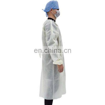 Reusable Isolation Gowns Level 2 With Knitted Cuff Disposable SMS/PP PE Isolation Gowns Fluid Resistant photo-4