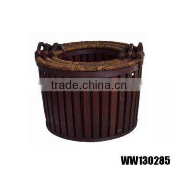 cheap round wood basket