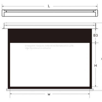 OEM/ODM In-Ceiling Recessed Electric Projector Screen Aluminum Casing Hidden In Ceiling Motorized Automatic Projector Screen photo-2