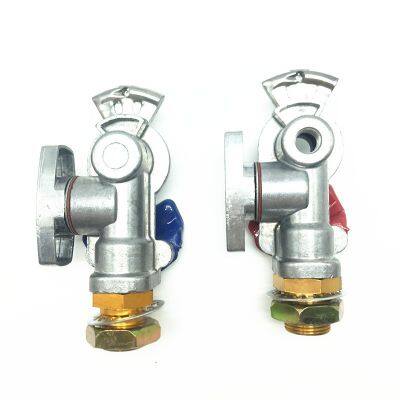 Service Emergency Glad Hand, Anodized Aluminum Extension Handle, Grips and Seals for Semi Truck Trailer Tractor RV, Air Brake Coupling Handshake, Gladhand Connector photo-5