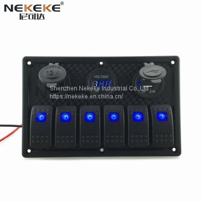 Hot Sale led rocker switch panel For 12V 24V Car Boat Marine