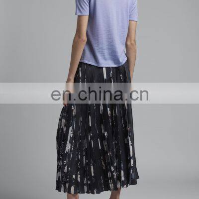 Women Summer Short Sleeve Silk Cashmere Blended Knitted T-Shit photo-3