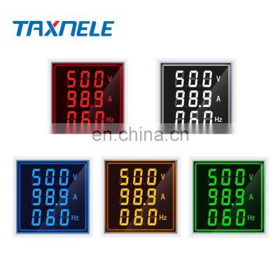 AC 60-500V 0-100A LED Digital Voltmeter Ammeter Hertz HZ Signal Lights 220V Voltage Current Meter Volt Amp Tester Detector photo-2