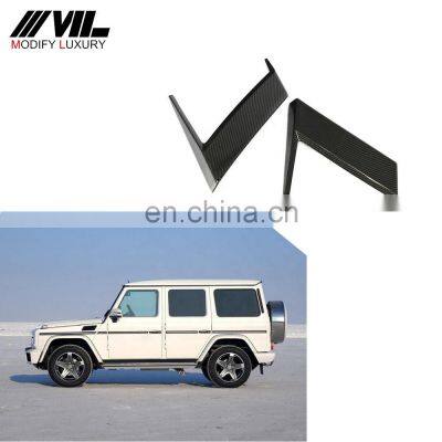 W464 G Class Carbon Fiber Car Side Fender Vent Trims for Mercedes Benz G500 G550 G63 AMG 2019 2020