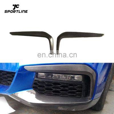 G30 Front Bumper Carbon Fiber Fog Lamp Vents Trim for BMW G30 G31 G38 520i 530i 540i M Sport 17-19