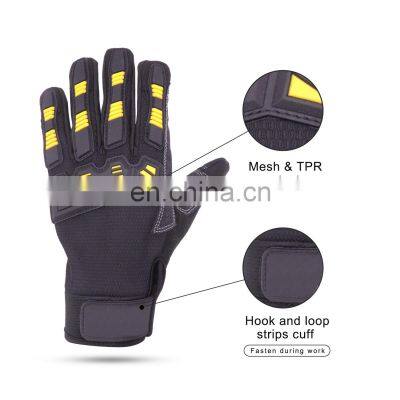 HANDLANDY Abrasion Resistant Synthetic Leather Touch Screen Gloves Impact Work Glove Mechanics Tactical Gloves