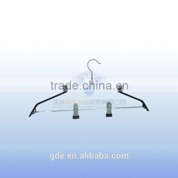 PVC black coating metal clip clothes hanger on sale